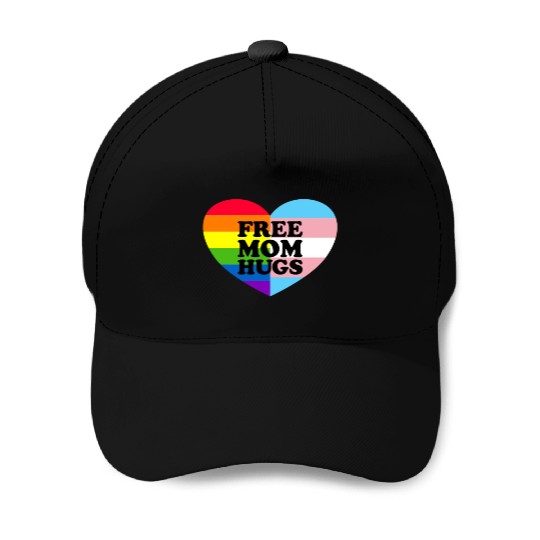 Free Mom Hugs Gay Pride Trans Flag LGBTQ Free Hugs Baseball Caps