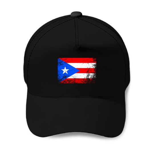 Puerto Rico National Flag Baseball Caps