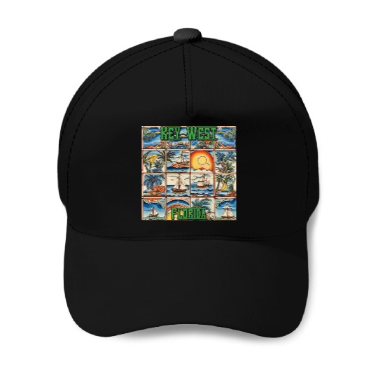 Key West Folk Art Baseball Caps