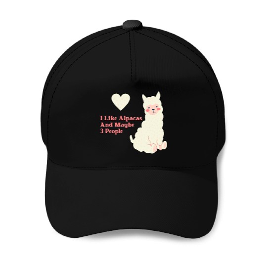 Alpaca Lover cute blue Baseball Caps