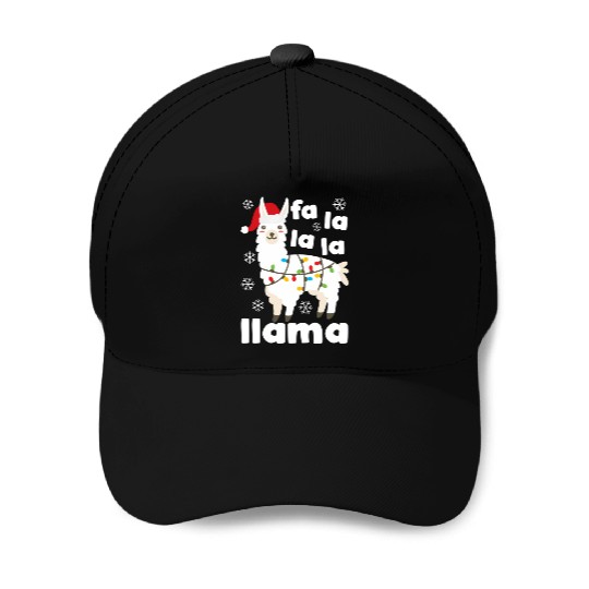 Fa La La Llama Falala Kawaii Snow Lamb Baseball Caps