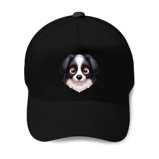 Artistic Border Collie Artwork Baseball Caps