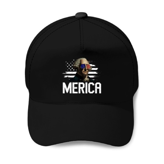 Merica George Washington Independence Day Baseball Caps