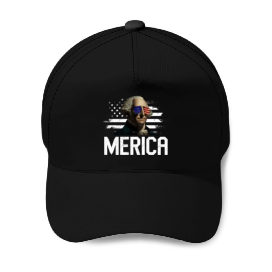 Merica George Washington Independence Day Baseball Caps