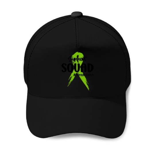 Support Squad Mental Health Awareness Lime Green Baseball Caps
