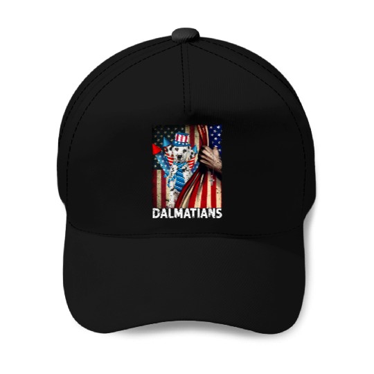Dalmatian 4th of July pride flag Baseball Caps