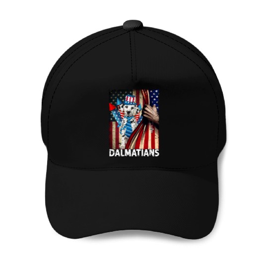 Dalmatian 4th of July pride flag Baseball Caps