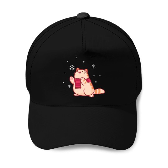 Snowflake Cat Baseball Caps