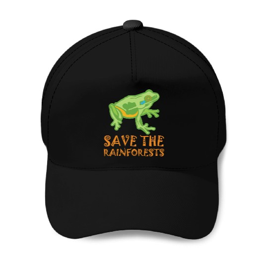 Save The Rainforests Tree Frog Baseball Caps