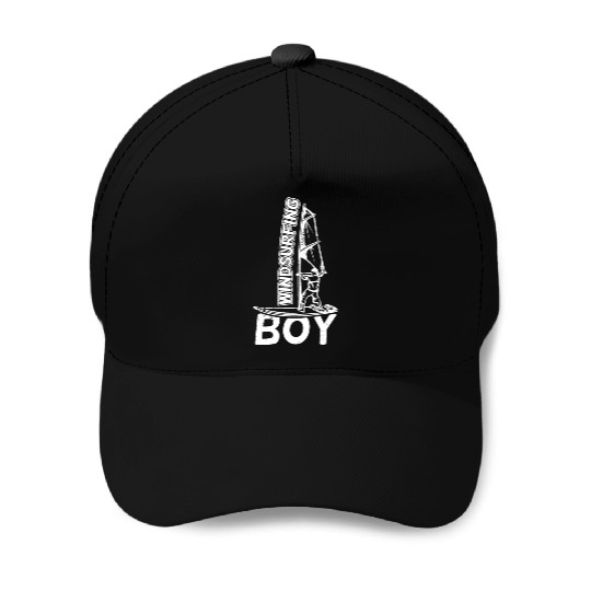 Funny Windsurfer Boy Baseball Caps
