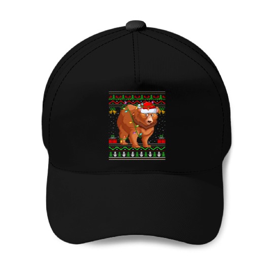 Bear Animal Ugly Grizzly Bear Baseball Caps