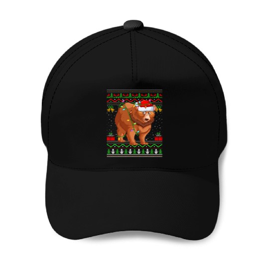 Bear Animal Ugly Grizzly Bear Baseball Caps