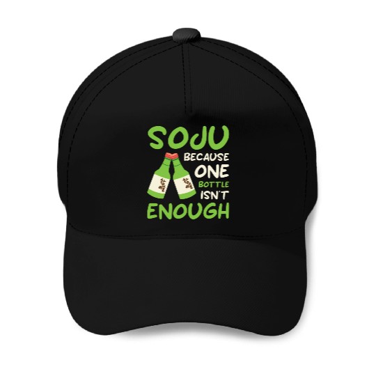 Soju Korean Wine Drink Korea Baseball Caps