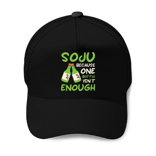 Soju Korean Wine Drink Korea Baseball Caps