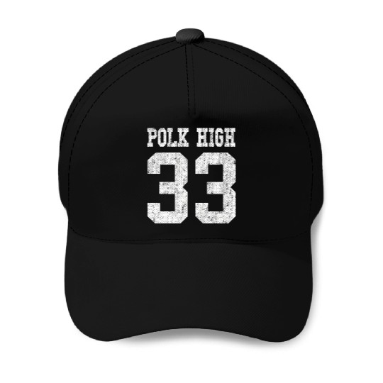 Polk High School Football Jersey 33 Aged Look Baseball Caps