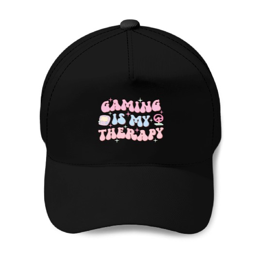 Gaming Is My Therapy, Happy Game Day Baseball Caps
