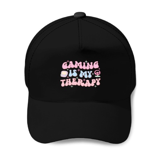 Gaming Is My Therapy, Happy Game Day Baseball Caps