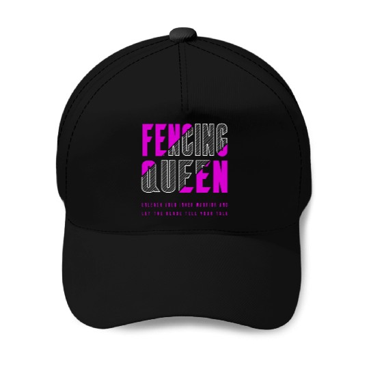Fencing Queen Baseball Caps