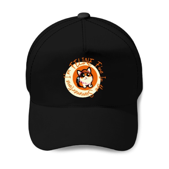 I'm FELINE Fine | Cat Lover Summer Animal Party Baseball Caps