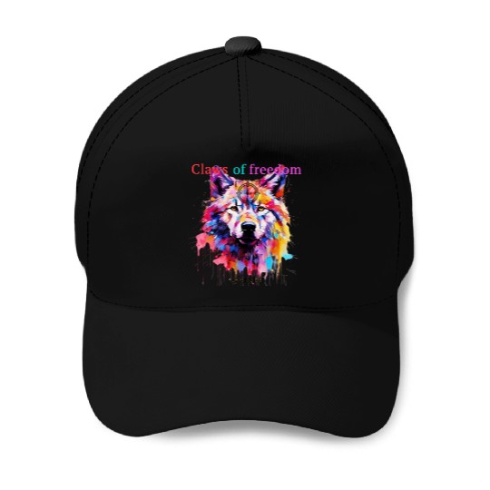 Lone Wolf in Multicolor Baseball Caps
