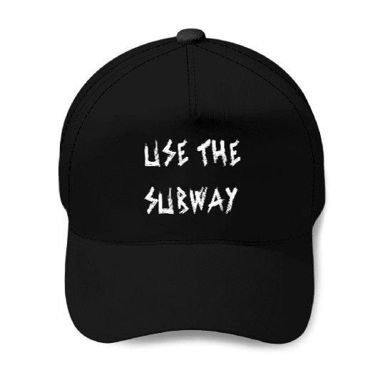 Use The Subway yellow Baseball Caps