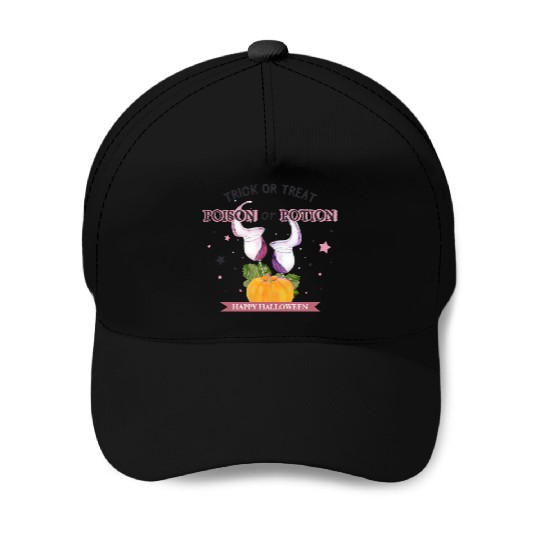 Happy Halloween Trick or Treat Poison or Potion Baseball Caps