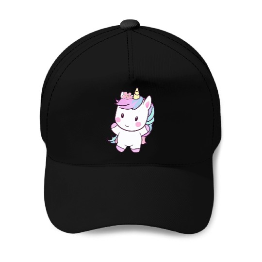 Cute Dancing Unicorn, Joyful Fantasy Design Baseball Caps