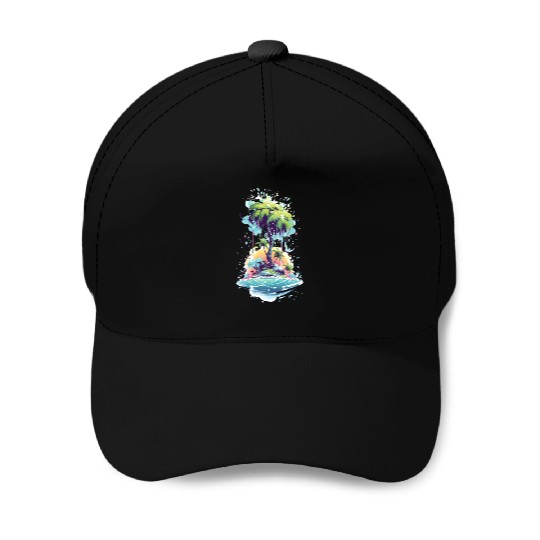 tropical time Baseball Caps
