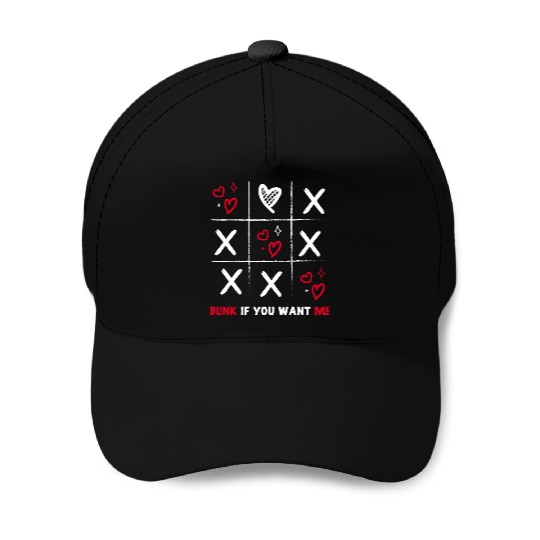 Valentines Day Tic Tac Toe Funny Valentine Present Baseball Caps