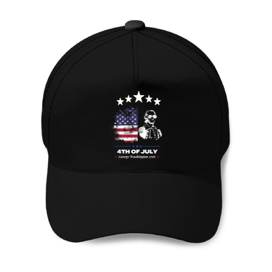 Happy 4th Of July Suck England George Washington Baseball Caps