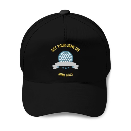 Mini Golf | Miniature Golf | Mini Golfer Baseball Caps
