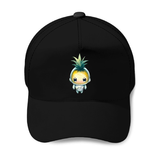 Kawaii astronauts pineapple Baseball Caps