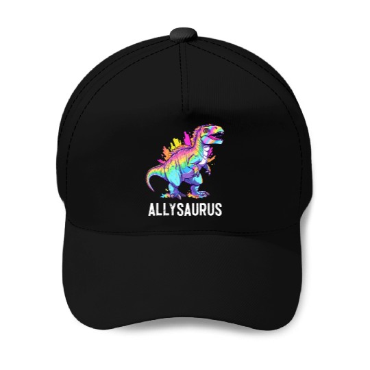 Allysaurus Dinosaur LGBT Community Dino Lover Pun Baseball Caps