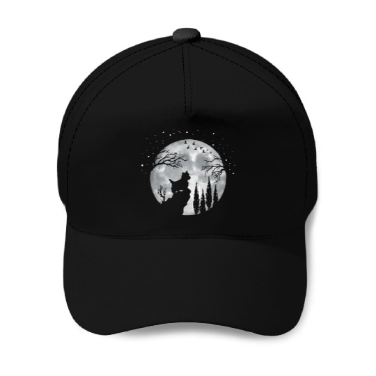 Yorkshire Terrier Full Moon At Night Pet Yorkshire Baseball Caps