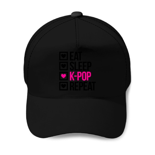 EAT SLEEP KPOP REPEAT - Stupid Baseball Caps