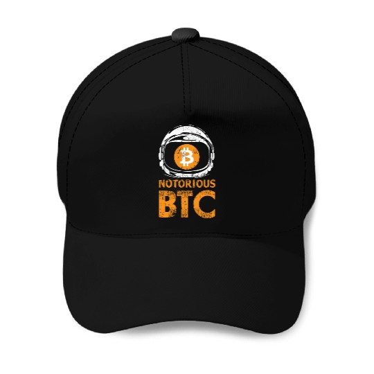 Notorious BTC Space Helmet with Bitcoin Symbol Baseball Caps