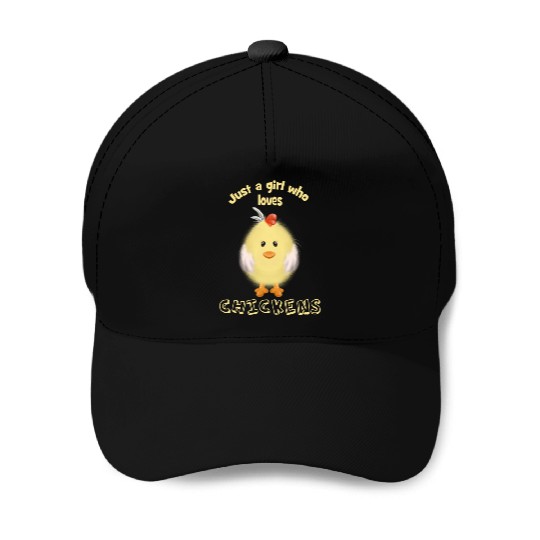 Just A Girl Who Loves Chickens Baseball Caps