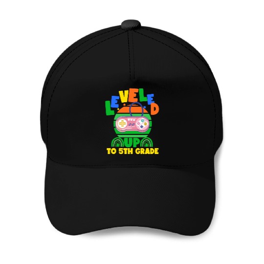 Level up to 5th grade, back to school Baseball Caps
