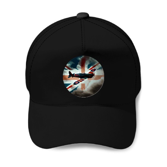 Spitfire Airplane Fighter Plane England UK Baseball Caps