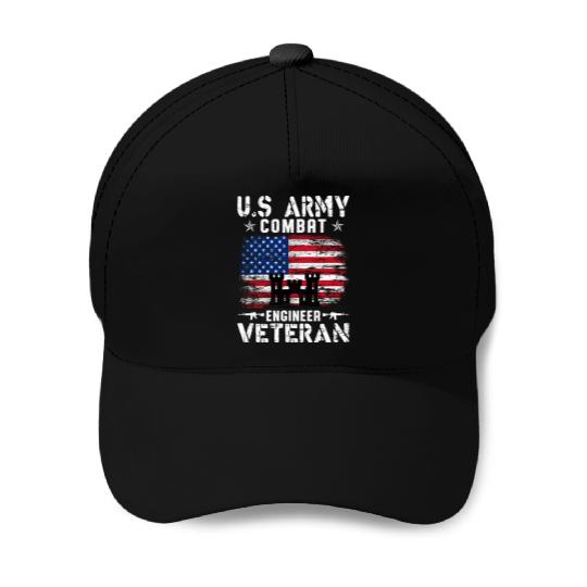 US Army Combat Engineer Veteran Baseball Caps