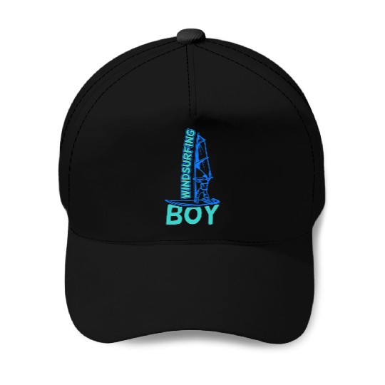 Windsurfing Boy Baseball Caps