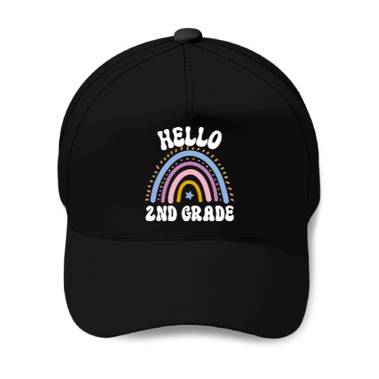 Hello 2nd grade, back to school Baseball Caps