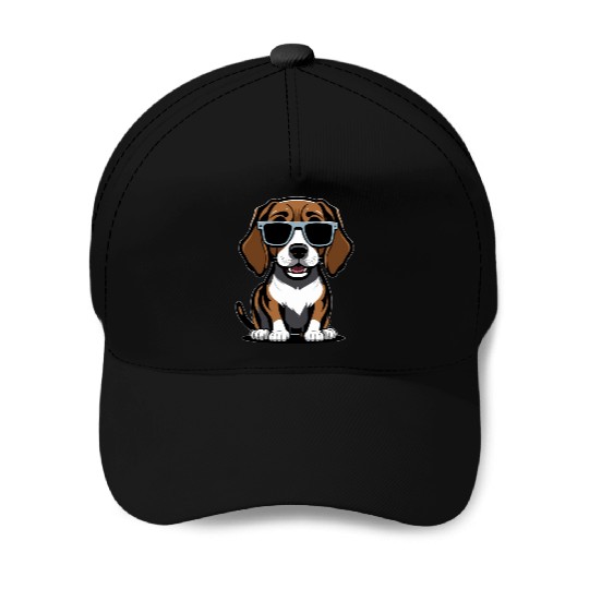 Sunny Beagle: Playful & Mischievous in Shades Baseball Caps