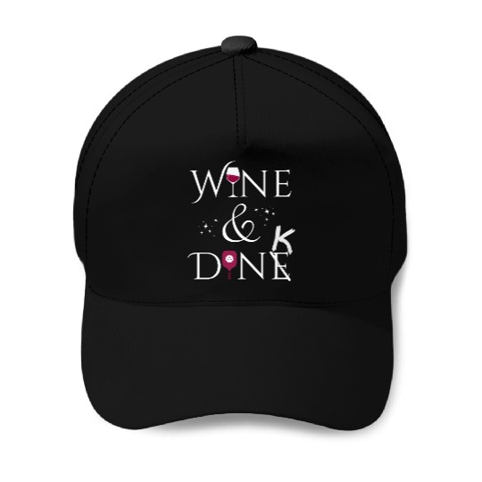 Wine & Dink Pickleball Baseball Caps & Accessories Dark