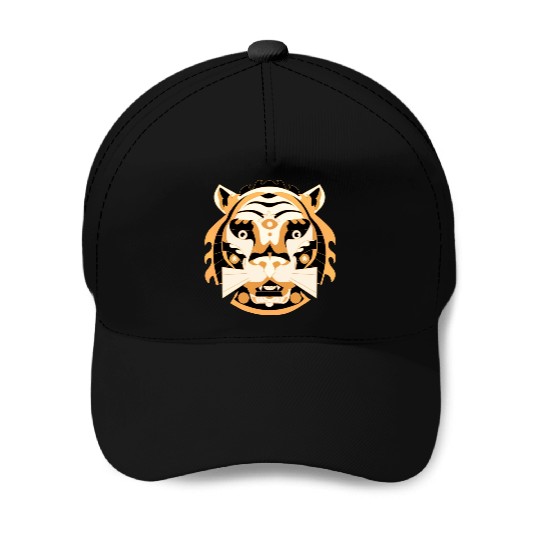 The King Of Style Minimalist Gold Lion Baseball Caps