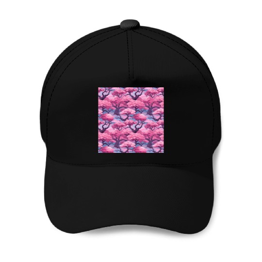Anime Euphoria: Fantasy Cherry Blossom Dreamscape Baseball Caps