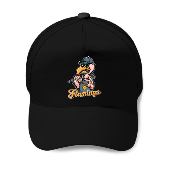 Flamingo Golf Baseball Caps