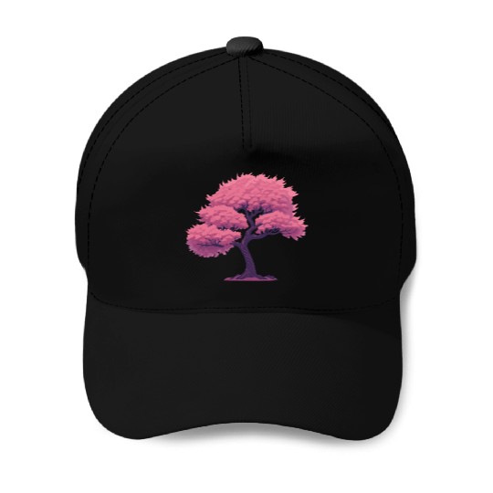 Blooming Sakura tree Baseball Caps