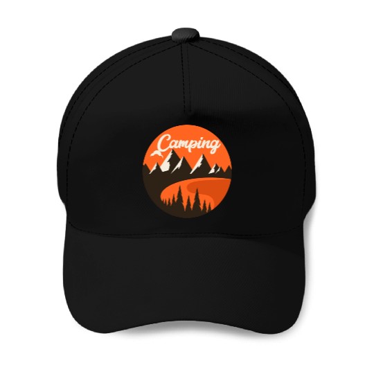 Happy Camper Camping Baseball Caps