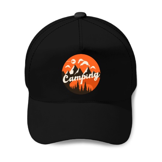 Happy Camper Camping Baseball Caps